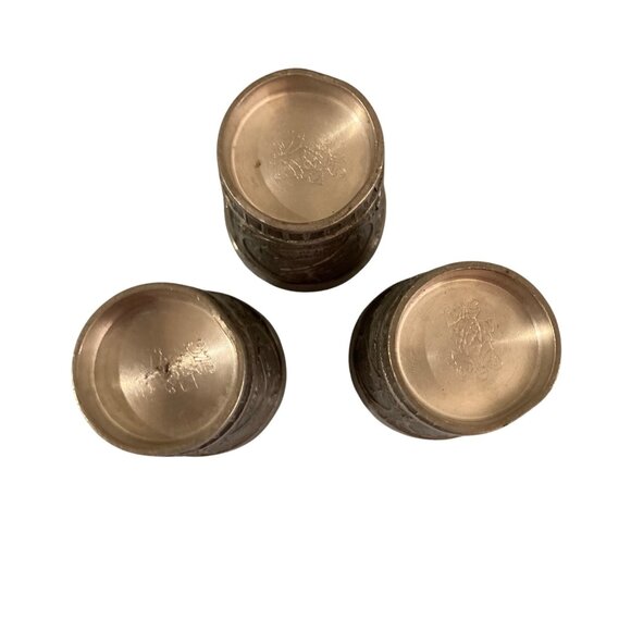 Set of 3 Grenningloh Pewter Waidmanns Heil (Hunters Hail) Shot Glasses - Picture 3 of 5